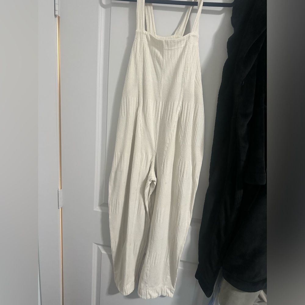 Cream urban outfitters overalls